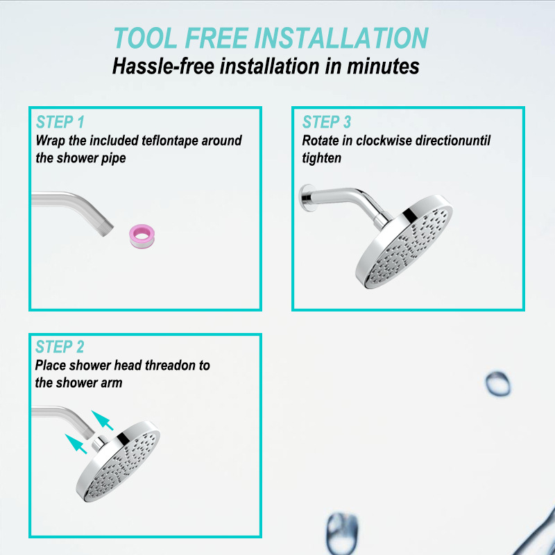 OEM/ODM 6 Inch Fixed Shower Head, 6 Inch Fixed Shower Head Manufacturer, 6 Inch Fixed Shower